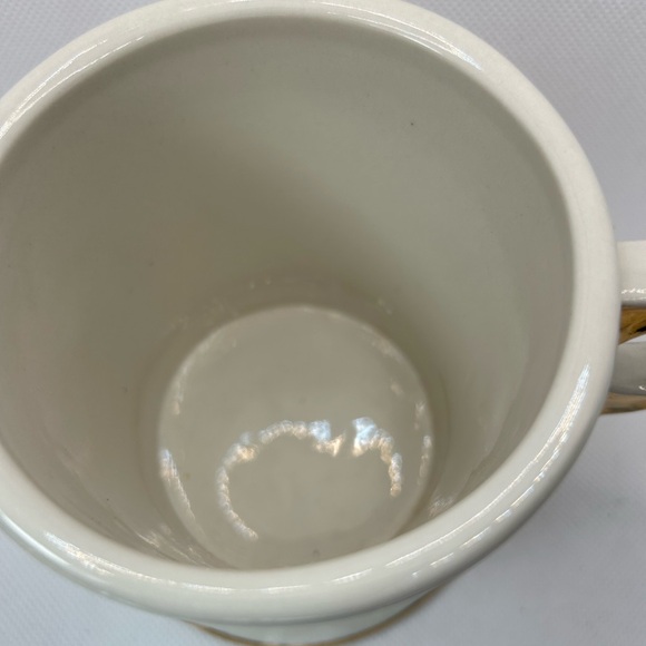 Anthropologie mug ceramic ivory gold initial mug letter L coffee shave RETIRED - Picture 5 of 8